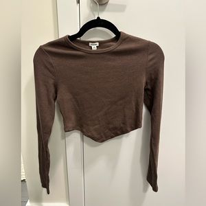 Garage Brown Crop Top
